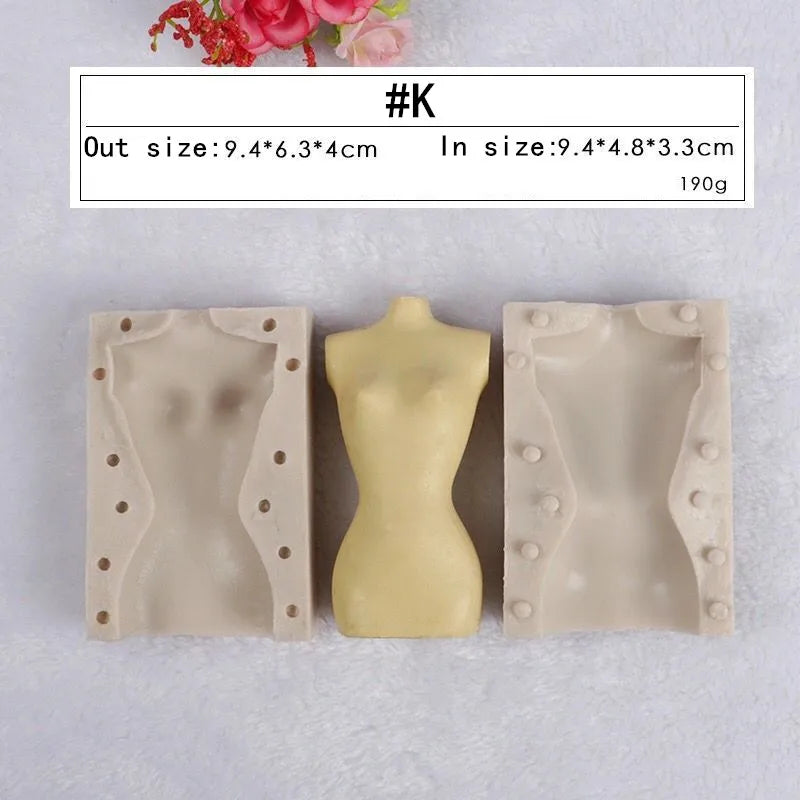 3D Doll Body Silicone Mold Fondant Chocolate Cake Decorating Tool DIY Clay Soft Pottery Doll Human Body Hand and Feet Mold