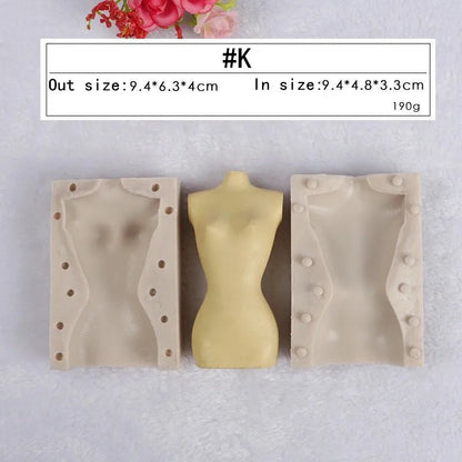 3D Doll Body Silicone Mold Fondant Chocolate Cake Decorating Tool DIY Clay Soft Pottery Doll Human Body Hand and Feet Mold