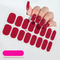 16‑Piece Semi‑Cured Gel Nail Wrap Set – French Pure Color UV Gel Polish Strips, Long‑Wear Nail Extension Decals