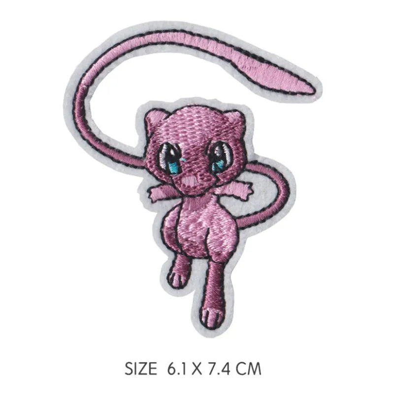 30‑Style Pokemon Embroidery Cloth Patches – Pikachu & Cartoon Iron‑On/Sew‑On Appliques for DIY Clothing