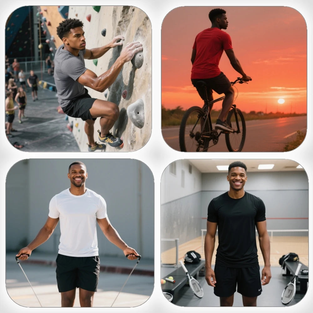 Men’s 5‑Pack Quick‑Dry Sports T‑Shirts – Short Sleeve, Moisture‑Wicking, Lightweight