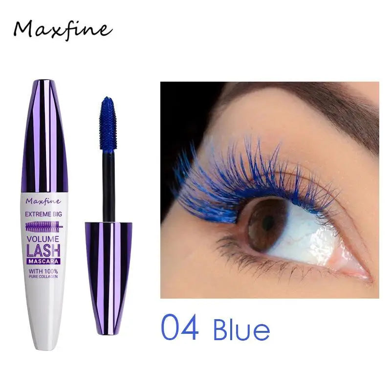 5d Three-dimensional Mascara Purple Blue White Multi-color Mascara Base Long-lasting Non-smudge Long-lasting Curling Shaping Mas