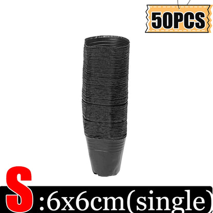 S/M/L/XL Black Seedling Nursery Pots Seed Starting Grow Bag Flower Plant Breathable Container Garden Vegetable Box Cuttings Tool