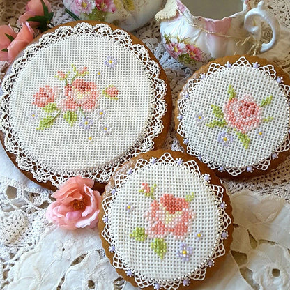 Cross Stitch Silicone Mold Sugarcraft Cupcake Baking Mold Fondant Cake Decorating Tools