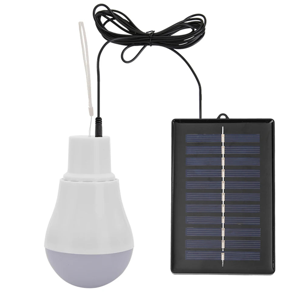 1-12pcs 5V 15W 300LM Solar Lighting Bulb Portable Solar Power Panel Battery Charger Energy Saving Outdoor Lamp USB Rechargable