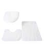 3PCS/set Solid Color Bathroom Mat Set Fluffy Hairs Bath Carpets Modern Toilet Lid Cover Rugs Kit Rectangle U-shape Floor Mats