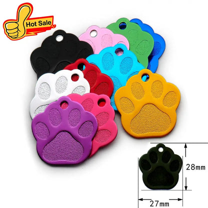 Random Mix 100pcs Aluminum Blank Dog Cat ID Pendant Engravable Ornament Tag Plates