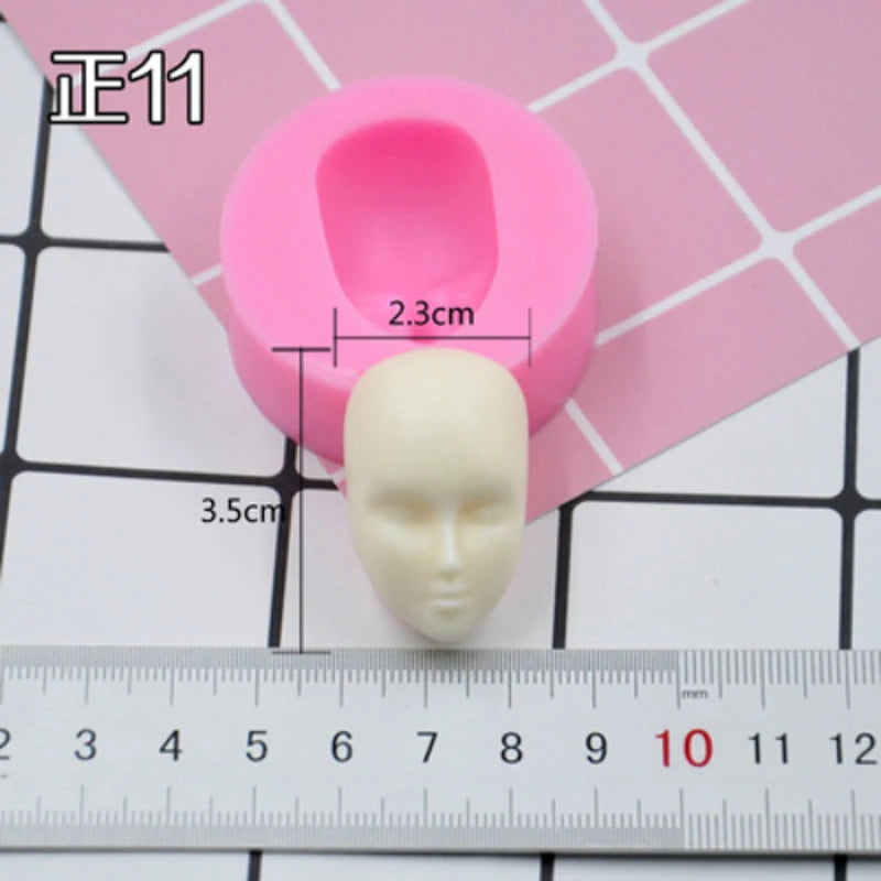 Dolls Face Silicone Mold Fondant Molds DIY Cake Decorating Tools Sugarcrafts Clay Chocolate Gumpaste Molds Baking Tools