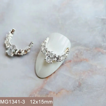 10pcs/lot Luxury No Fading Bow Butterfly Arc Nail Art Parts Zircon Crystal Manicure Nails Accesorios Supplies Decorations Charms