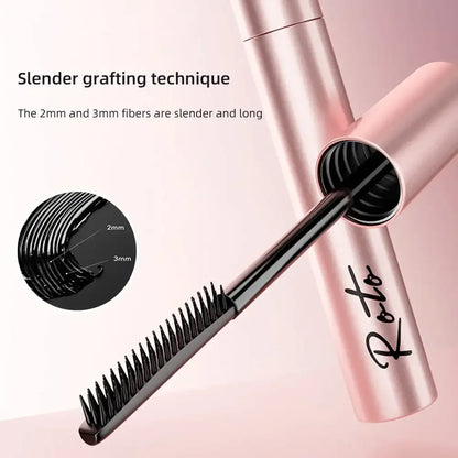 Silk Fiber Matte Mascara Makeup Ultra-Fine Brush Lengthens Eyelashes Waterproof Fast Dry Brown Black Curling Mascara Comestic