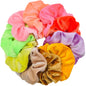 10/6 Accessories Scrunchies Hair Scrunchy Women Velvet Solid Leopard Tie Dye Ponytail Holder Headwear Elastic Ties Bands Set