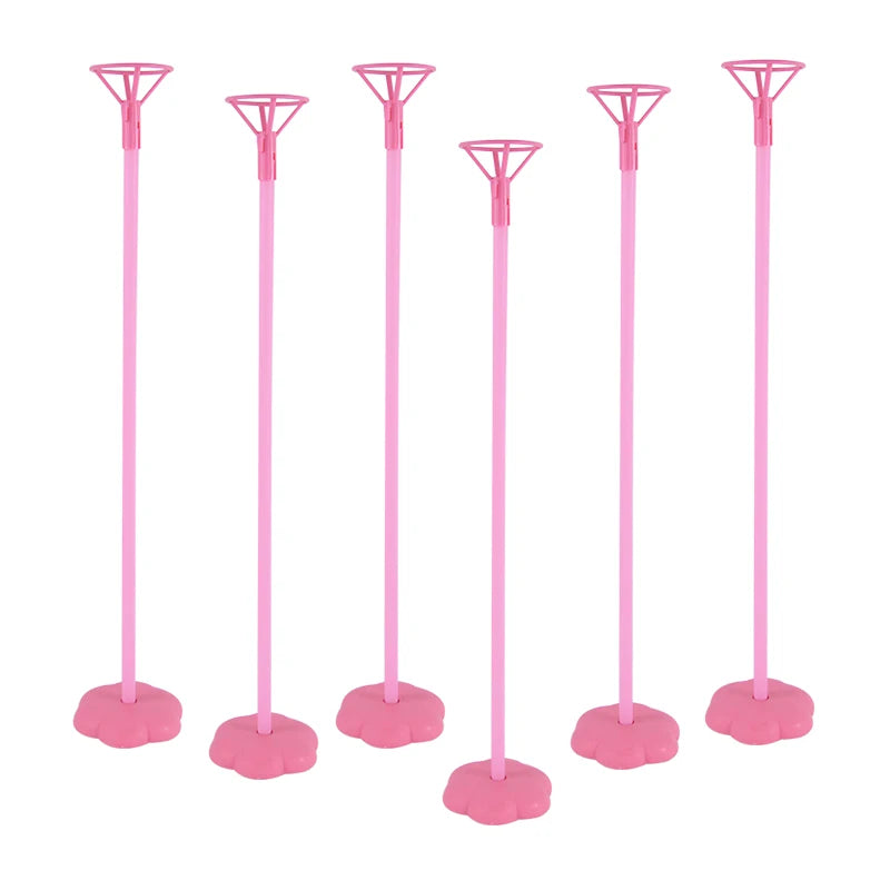 6pcs Balloon Stand Base Balloon Holder Column Support for Adult Kids Birthday Party Wedding Table Decoration Baby Shower Favors