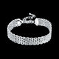 Fine 925 Sterling Silver Solid Chain Bracelet For Women Men Charm Party Gift Wedding party Fashion Jewelry