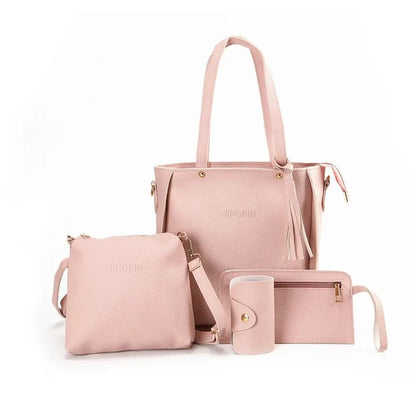 4Pcs/set Leather Crossbody Portable Shoulder bags