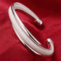 Trendy 925 Sterling Silver Bangles Bracelet Charms