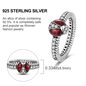 925 Sterling Silver Ring – Colorful Cubic Zirconia Women’s Wedding & Engagement Jewelry