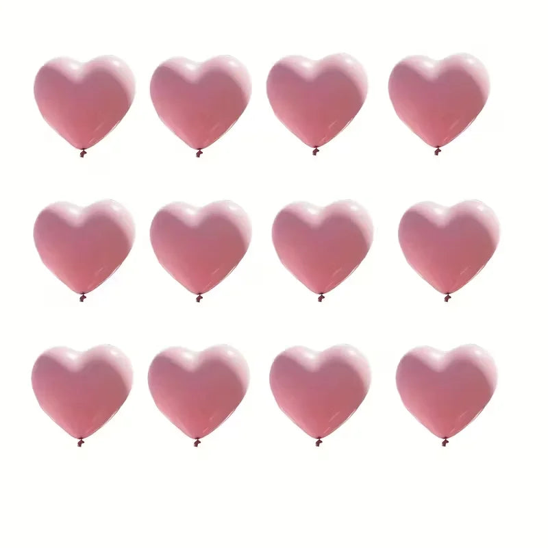 30‑Pack Pink Heart‑Shaped Latex Balloons for Valentine’s Day, Weddings & Festivals