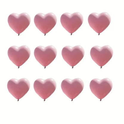 30‑Pack Pink Heart‑Shaped Latex Balloons for Valentine’s Day, Weddings & Festivals