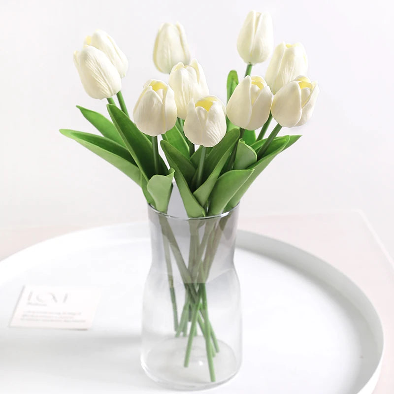 5/10Pcs Artificial Tulip Flowers Bouquets Indoor Home Room Decor Garden Wedding Decoration Party Table Vase Ornament Fake Flower
