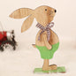 Wooden Easter Standing Rabbit – Spring Table Ornament Decor