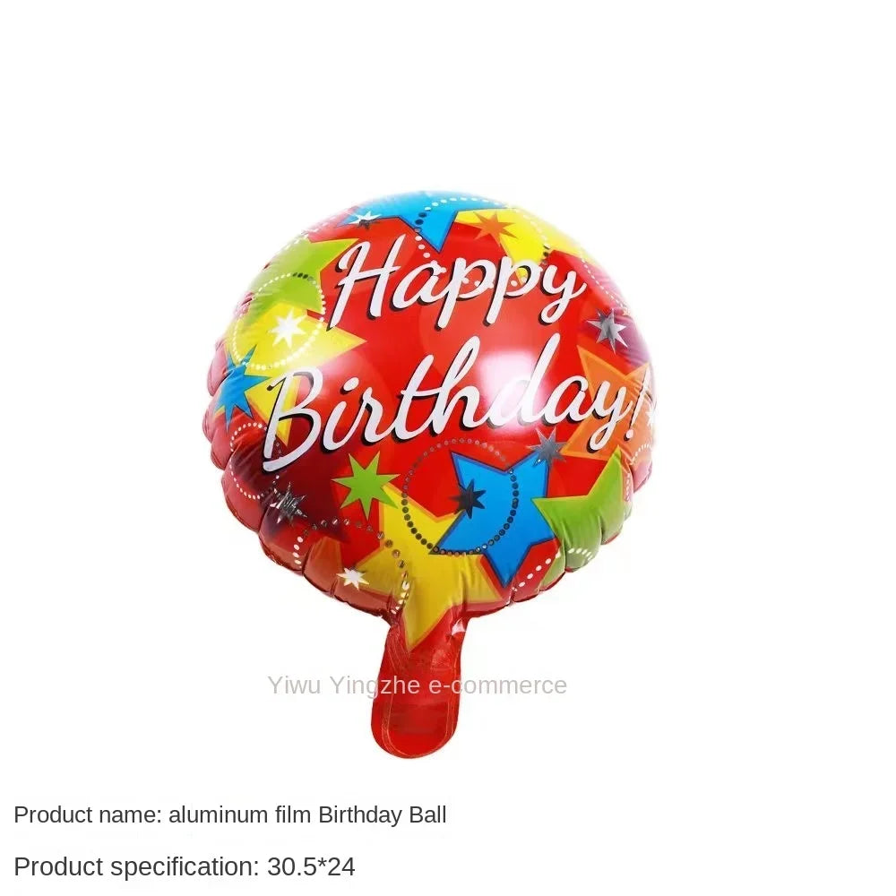 New 10 Inch Round Love Shape English Aluminum Film Balloon New Year's Birthday Valentine's Day Party Wedding Room Decoration