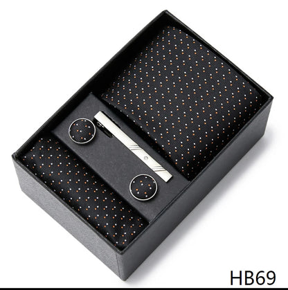 Men's  Tie Pocket Squares Necktie Box Set