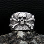 Punk Vintage Stainless Steel Crossbones Pirate Skull Ring For Men Boys Biker Hip Hop High Quality Fashion Jewelry Gift Wholesale