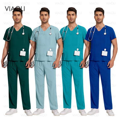 Multilcolors Beauty Work Clothes Hospital Nurse Uniforms Medical Scrub Set Women Men Clinical Clothes Dental Surgery Accessories