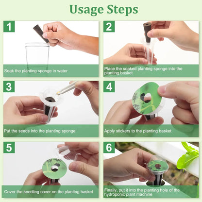 Hydroponic Grow Baskets – Seed Pod Holders Compatible with AeroGarden & Sponge Starter Pods