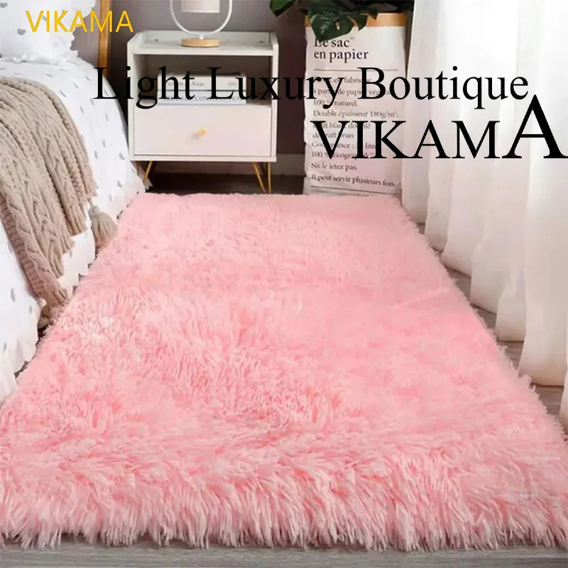 Silk wool Solid Color Light Luxury Non-slip Dirty Resistant Washable Rug