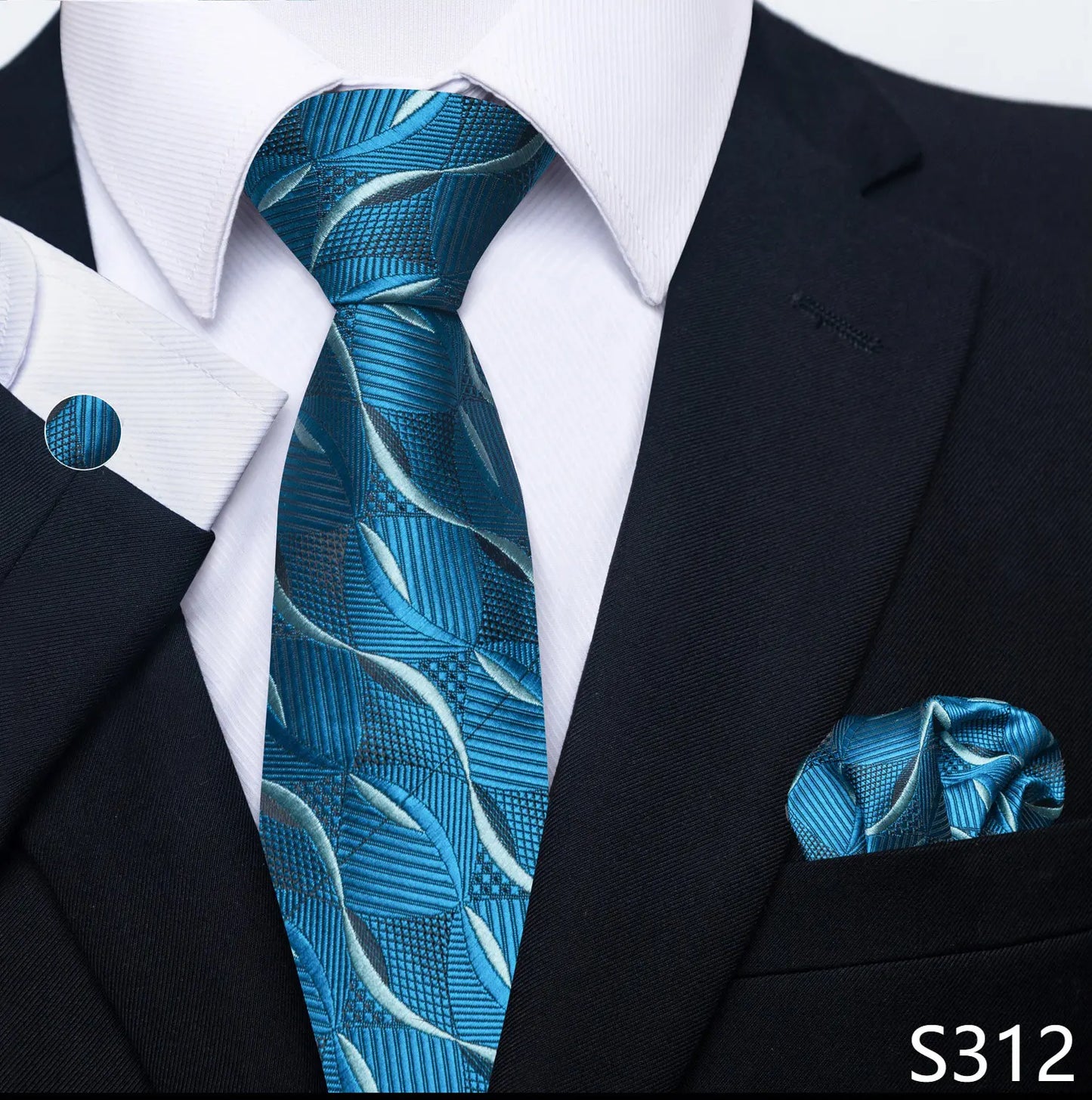 Silk Tie Pocket Squares Necktie Suit Accessories