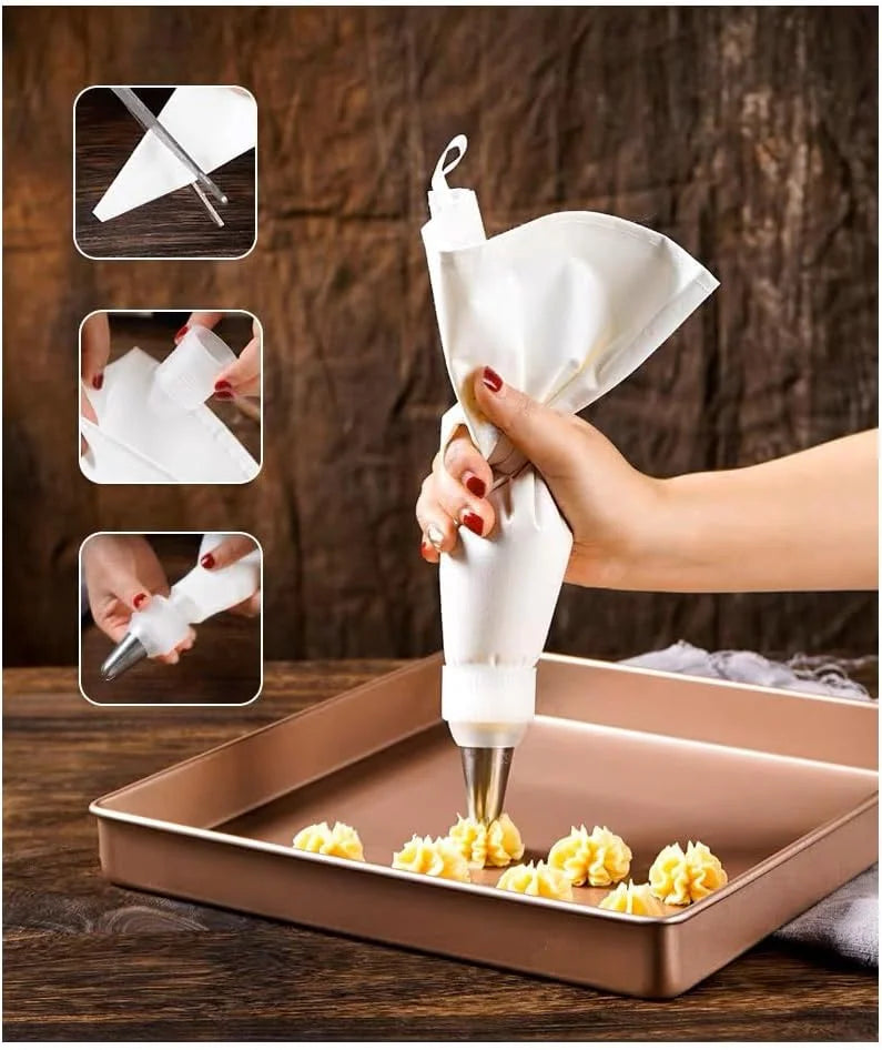 1pc Reusable Thickened Waterproof Cloth Resistant Baking Piping Bag-in Various Size for DIY Creamfor Cake Decorating&Baking Tool