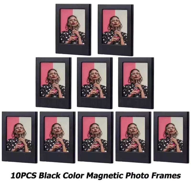 3‑Inch Magnetic Photo Frames for Instax Mini & Polaroid Pictures (5/10‑Pack)