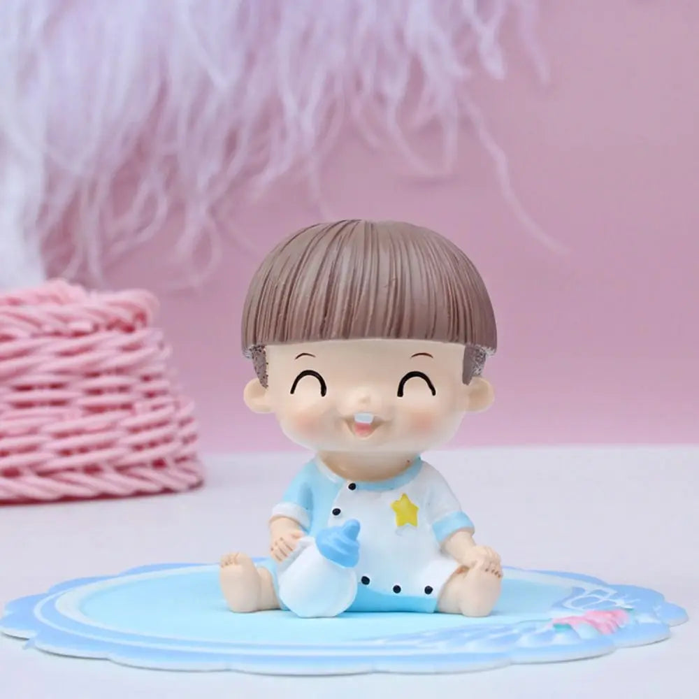 New Cartoon Cake Decoration Cute Creative Birthday Cake Decoration Car Decor Ornament Full Moon Bottle Baby Model Decoration