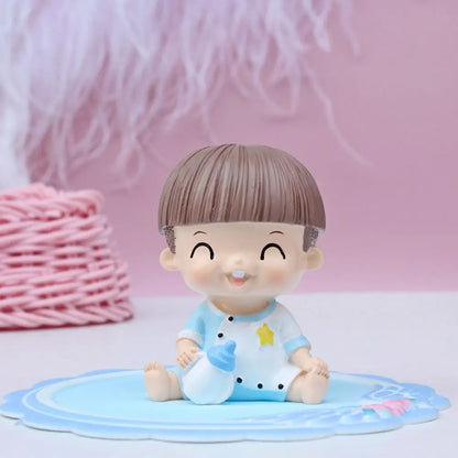 New Cartoon Cake Decoration Cute Creative Birthday Cake Decoration Car Decor Ornament Full Moon Bottle Baby Model Decoration