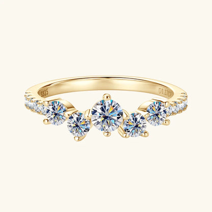 925 Ring Cluster Moissanite Sterling Silver Wedding Engagement Finger Rings Fashion Band for Women Fine Jewelry 925