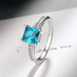 925 Sterling Silver Rings Size 5#-10# Quadrate Zircon High Quality For Women Fine Wedding  Jewelry Accessories Party Gifts