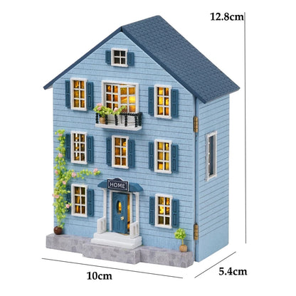 DIY Wooden Doll Houses Mini Assembly Handmade Small House Creative Scene Decoration DollHouse For Toys Birthday Gifts