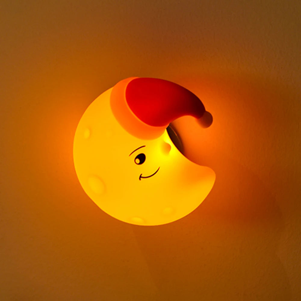 LED Star & Cloud Silicone Night Light – Rechargeable Nursery Wall Lamp for Baby Bedroom Décor