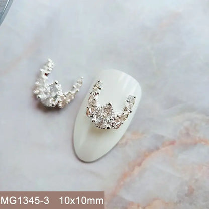 10pcs/lot Luxury No Fading Bow Butterfly Arc Nail Art Parts Zircon Crystal Manicure Nails Accesorios Supplies Decorations Charms