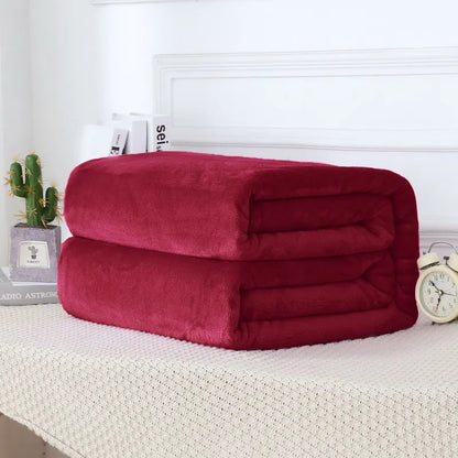 Fluffy Cloud Mink Fur Blanket Flannel Plush Comfortable Thickened and Warm Soft Sofa Throw Blanket  For Air-Conditioned Room