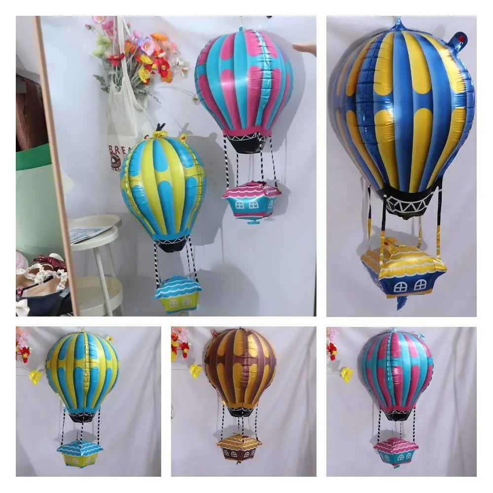 4D Hot Air Balloon Decorations Aluminum Film Balloons for Birthday Baby Shower Wedding Valentine's Day