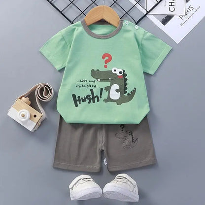 Fashion New Children Sets 6m-6y Toddler Costume Summer Blouse + Shorts Set For Kids Clothing Baby Girls T-shirt Outfit