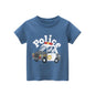 OLEKID 2025 Summer Stripe Children Boys T-shirts Printed Letter 2-8 Years Kids Little Boy Tops Short Sleeve Toddler Tees Clothes