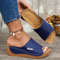 Women Wedge Slippers Summer Fashion Slippers Open Toe Breathable Sandals Comfortable Buckle Woman Shoes Slides Women