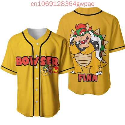 Super Mario Bros Donkey Kong Y2k Baseball Jersey Men's Women Short Sleeve Shirt Summer Casual Sports Kids Streetwear Tops