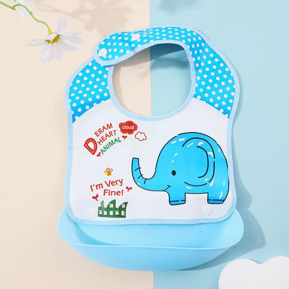 Waterproof food Baby bib with pocket
