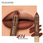 Velvet Lip Liner Crayon, Matte Tapered Gradient Lipstick Pen, Waterproof Non-Sticky Contouring Lip Makeup, Mixed Color System