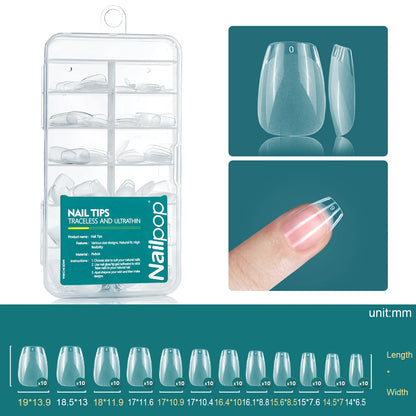 Soft Gel Tips - Medium Almond/Coffin Acrylic Nails, 120pcs/box