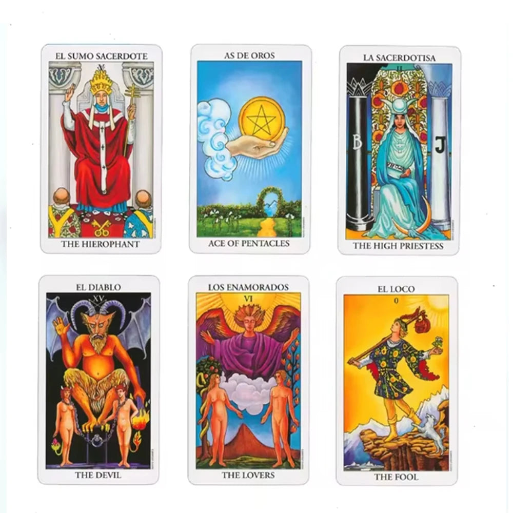 Spain Riders Tarot Cards For Beginners For And Includes Spanish-English Guide Books